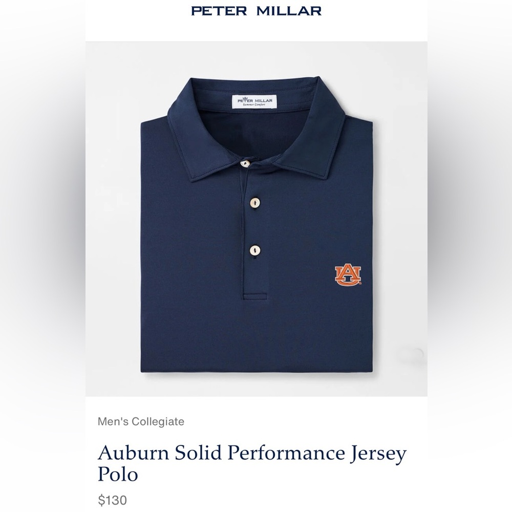 PETER MILLAR Auburn Solid Performance Polo